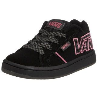  Vans Widow (Checker) Boys Skate Shoes Black/Pink Size 1 Shoes