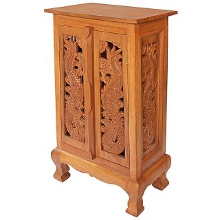 Hand carved Dragon 32 inch Storage Cabinet/ End Table