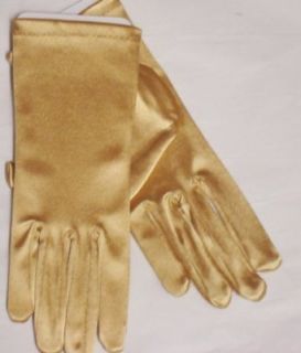 Imported Nine Inch Neon Gold Color Spandex Gloves for