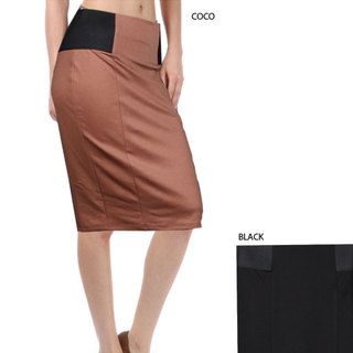 Tabeez Womens Elastic Inset Skirt