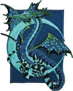 Artist Amy Brown Moon Dragon Embroidered Iron on Patch