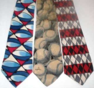 Mixed Lot of 3 Mens Assorted All Silk Skinny Neckties