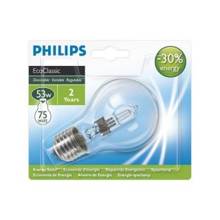 Philips Eco30% Sphère E27 53W Chaud   Achat / Vente AMPOULE   LED
