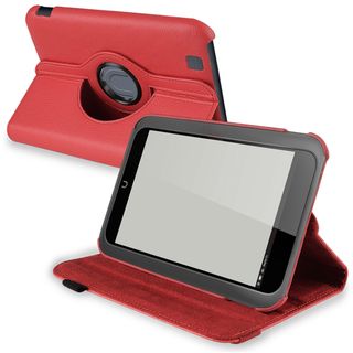 BasAcc Red Leather Swivel Case for  Nook HD