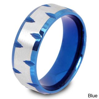 Color plated Stainless Steel Matte Center Facet cut Edge Ring