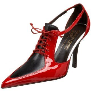  Donald J Pliner Womens Cate Pump,Black/White/Red,5 M US Shoes