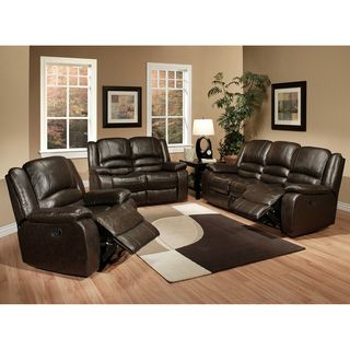 Abbyson Living Brownstone Premium Top grain Leather Reclining Sofa