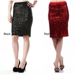 Tabeez Womens Sequin Party Skirt