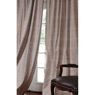 Signature Dove Grey 96  inch Textured Silk Curtain Panel