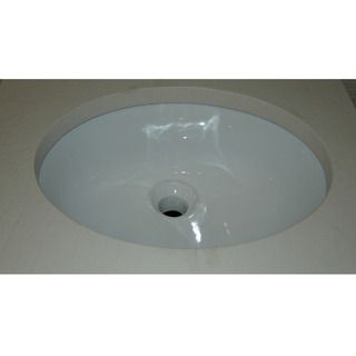 Oval White Ceramic Undermount Sink