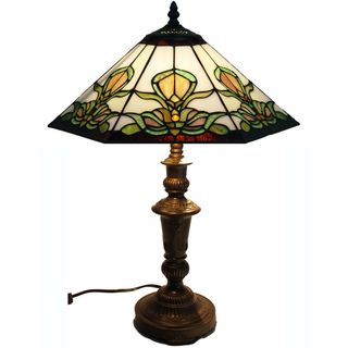 Roma Handcrafted Stained Glass Tiffany Style Table Lamp