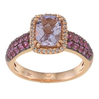 Encore by Le Vian 14k Gold Pink Amethyst, Sapphire and 1/3ct TDW
