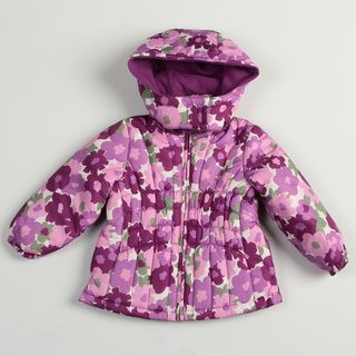 Osh Kosh Girls Lilac Floral Bubble Jacket