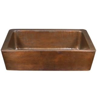 Single bowl Copper Antique finish Farmhouse Kitchen Sink