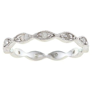 Sterling Silver 1/4ct TDW Diamond Stackable Eternity Band