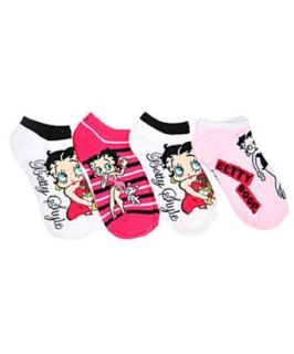 Betty Boop Roses are Forever 4 Pack Mini Crew Socks