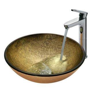 Vigo Bronze and Copper Glass Vessel Sink and Faucet Set