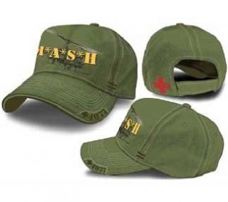 MASH Medi Vac Logo Olive Green Adjustable Cap Hat