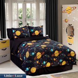 Galaxy Glow In The Dark 4 piece Queen size Comforter Set Today $69.99