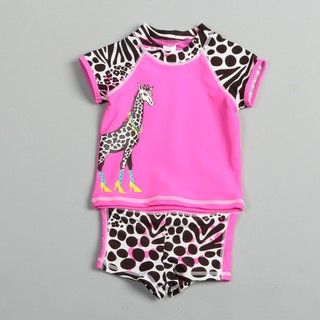 Carters Toddler Girls Giraffe Print 2 piece Swimwear Set