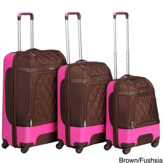 Heys USA Fuse Deluxe 3 piece Hybrid Spinner Luggage Set