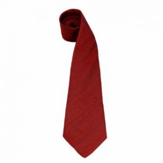 Red Tie for Men Raw Silk Necktie Accessories Clothing from