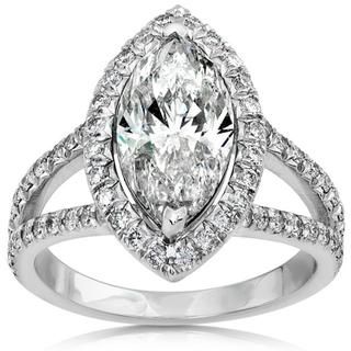 18k Gold 3 1/3ct TDW Diamond Engagement Ring (H I, SI1 SI2
