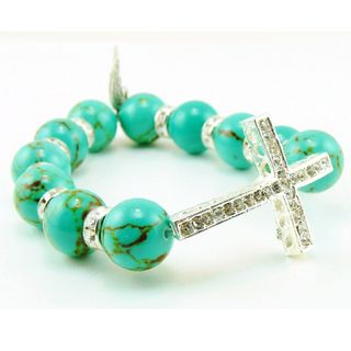 Pretty Little Style Turquoise Cross Bracelet