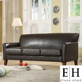 ETHAN HOME Uptown Dark Brown Faux Leather Modern Sofa Today $443.49 4