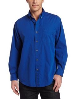 Carhartt Mens Solid Shirt,Cobalt Blue,Large Regular