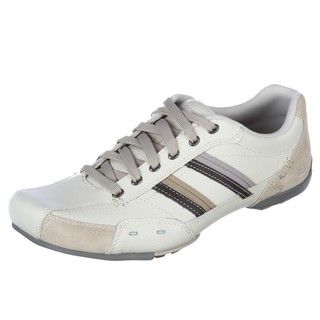 Skechers Mens Lazarus Off white Leather Athletic Inspired Shoes