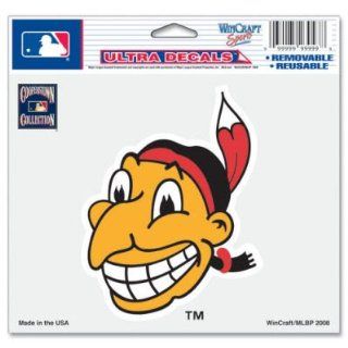 Cleveland Indians Mascot 5x6 Cling Decal Sports