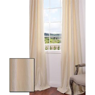 Textured Fields Creme 108 inch Jacquard Curtain Panel