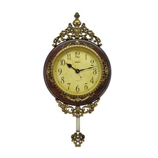 Antique Pendulum Wall Clock (24 x 15)
