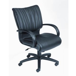 Boss Executive Mid back LeatherPlus Bonded Leather Chair