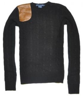 Ralph Lauren Women Wool/Cashmere Leather Patch Sweater (S