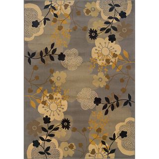 Grey/ Gold Transitional Area Rug (110 x 33)