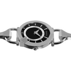 Gucci Womens Chiodo Stainless Steel Black Face Watch