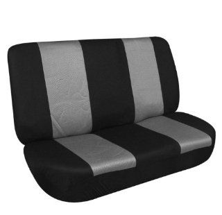FH FB102R010 Classic Bench Car Seat Cover Gray / Black  