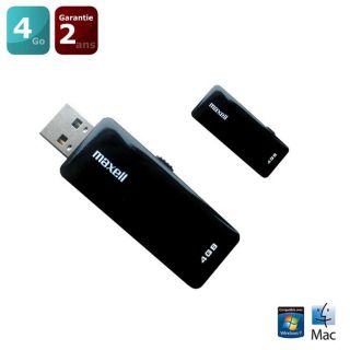 Maxell E200 4Go Noir   Achat / Vente CLE USB Maxell E200 4Go Noir