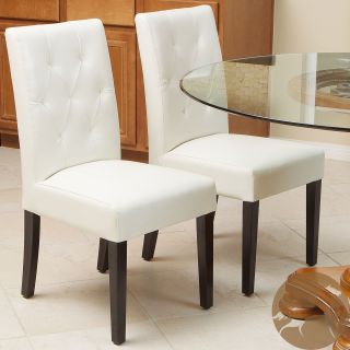 Christopher Knight Home Gentry Bonded Leather Ivory Dining Chair (Set