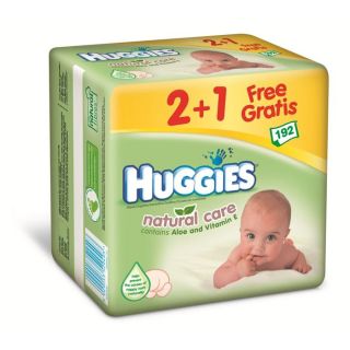 HUGGIES Lingettes Natural Care 3x64   Achat / Vente COUCHE   LANGE