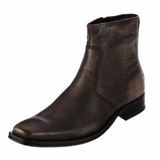 Kenneth Cole New York Mens Clean Cut Black Leather Boots FINAL SALE