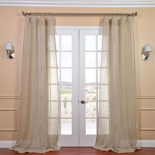 Linen Open Weave Natural 84 inch Sheer Curtain Panel