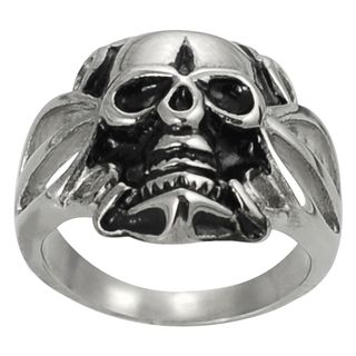 Daxx Stainless Steel Mens Skull Fashion Ring