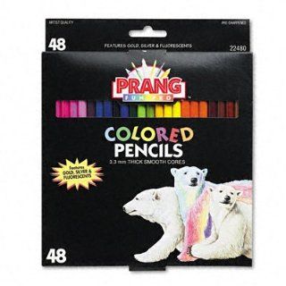 Prang Colored Pencils, 3.3MM Regular Core, 7 Inch Long, 48