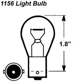 Polarg EAWM22 M22 Red 1156 21W Replacement Light Bulb  