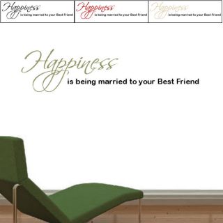 Happiess is Vinyl Two Color Wall Graphic Decal Today $36.49