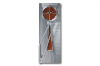 Jon Gilmore Designs Modern Times Silver/ Rust Pendulum Clock