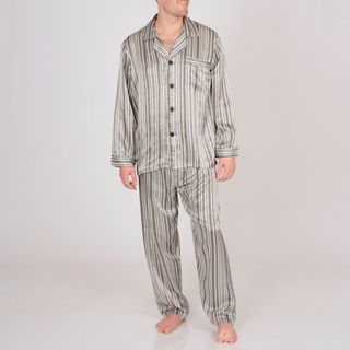 Majestic Sterling Mens Printed Silk Pajama Set